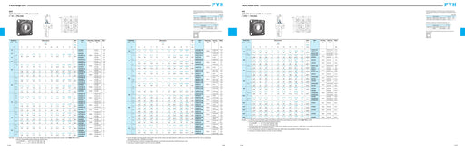 FYH UCF20723ES7PL 1-7/16 4-Bolt 2-Bolt Flange Chrome Insert & P - dimension drawing with measurements